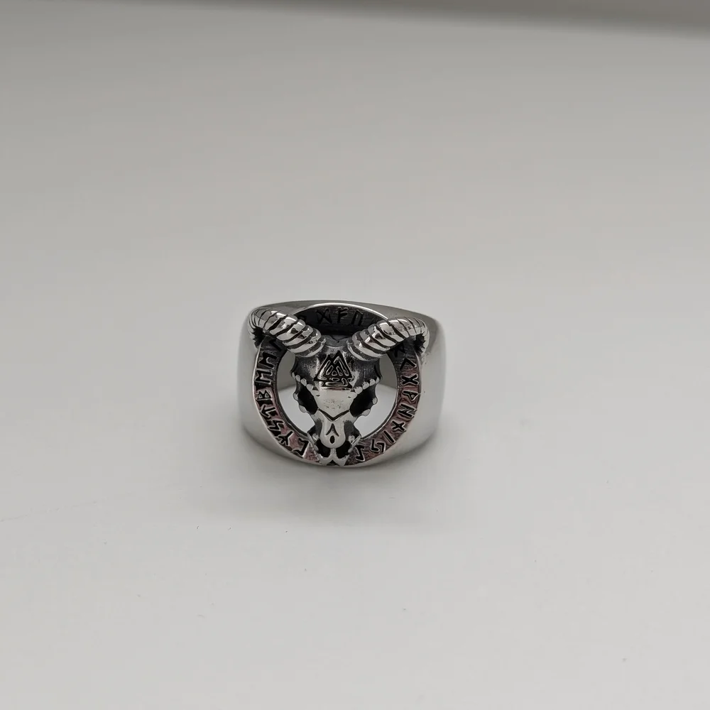 Silver and Black Men's Ring